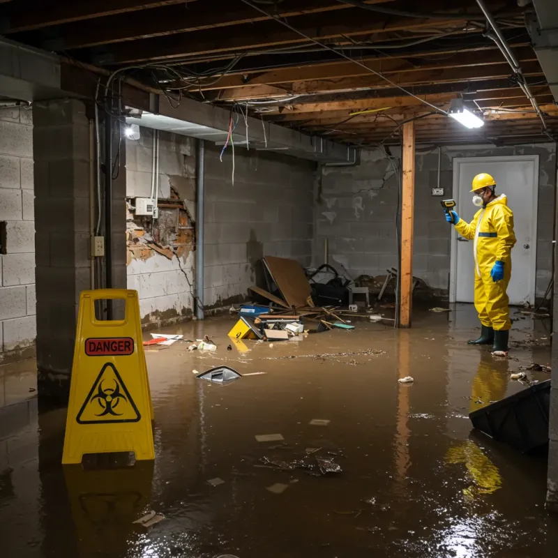 Flooded Basement Electrical Hazard in Bedford County, PA Property